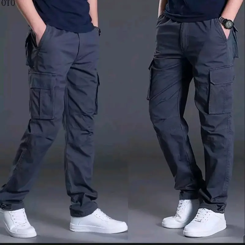 PAKET HEMAT ISI 3 PCS CELANA CARGO PANJANG PRIA DEWASA PINGGANG KARET SIZE 27-33 PREMIUM SLIMFIT NYAMAN Katun Formal Casual Distro Hitam Stretch 1