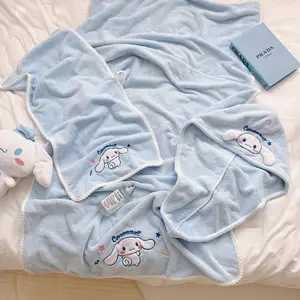 Handuk Cartoon Lucu Warna Warni Bahan Microfiber Nyerap Air Lembut