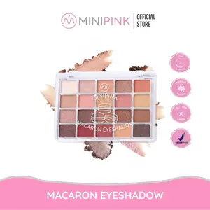 MINIPINK Macaron Eyeshadow 20 Colors Palette Glitter Matte Tahan Lama High Pigmentation MP059