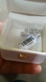 Product Review of 【003Harga telah dibanting, segera di CO】Chard Wake Anting princess round Anting wanita elegan high quality cantik elegan anti Zirconia 1 Carat Sertifikat GRA Kotak Indah   CWE002 from l**n 1