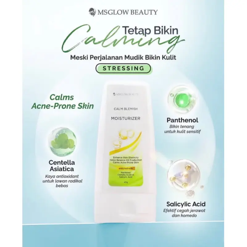 MS GLOW SYMWHITE 377 MOISTURIZER CALM BLEMISH MOISTURIZER PELEMBAB KULIT WAJAH 7
