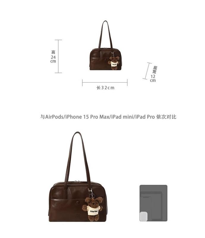 Tas Bergaya Retro dengan Kualitas Terbaik, Gantungan Beruang Tambahan 8