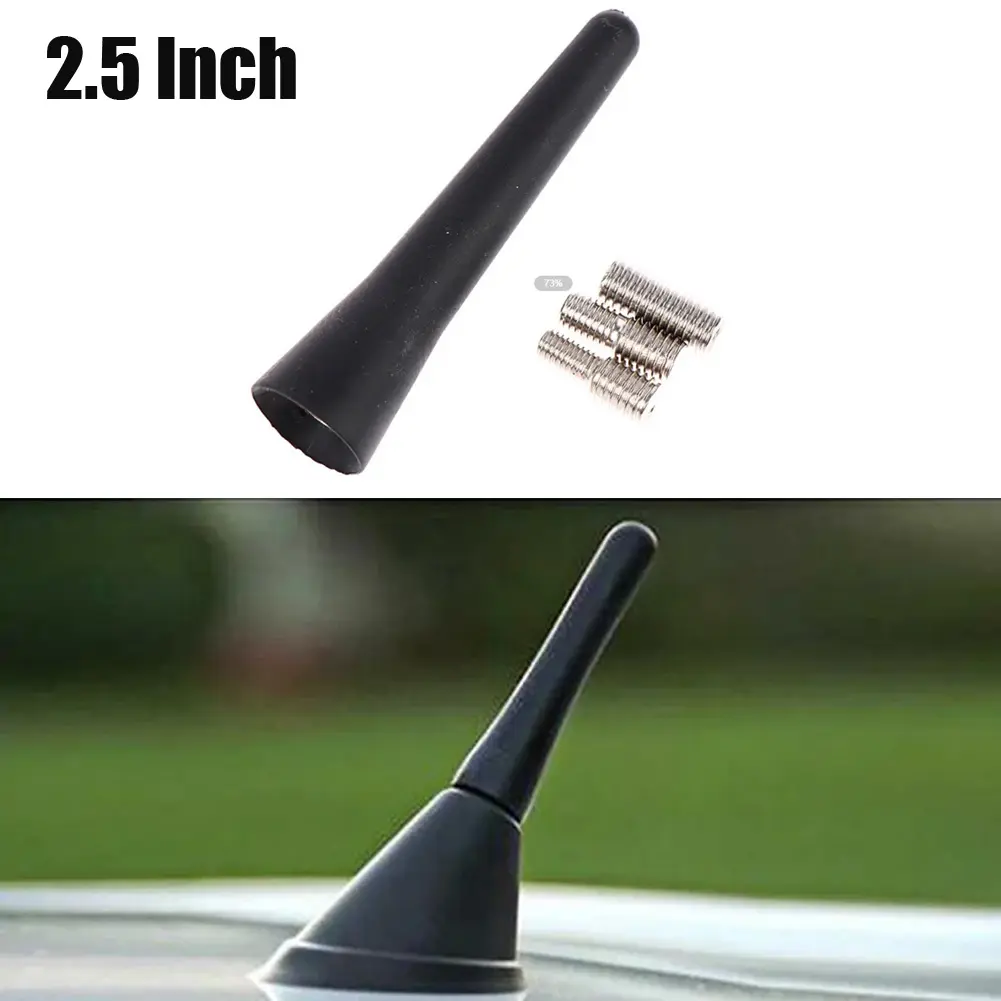 Universal Car Antenna With Screws 2.5 Inch Short Car FM AM Aerial 6.5cm Length