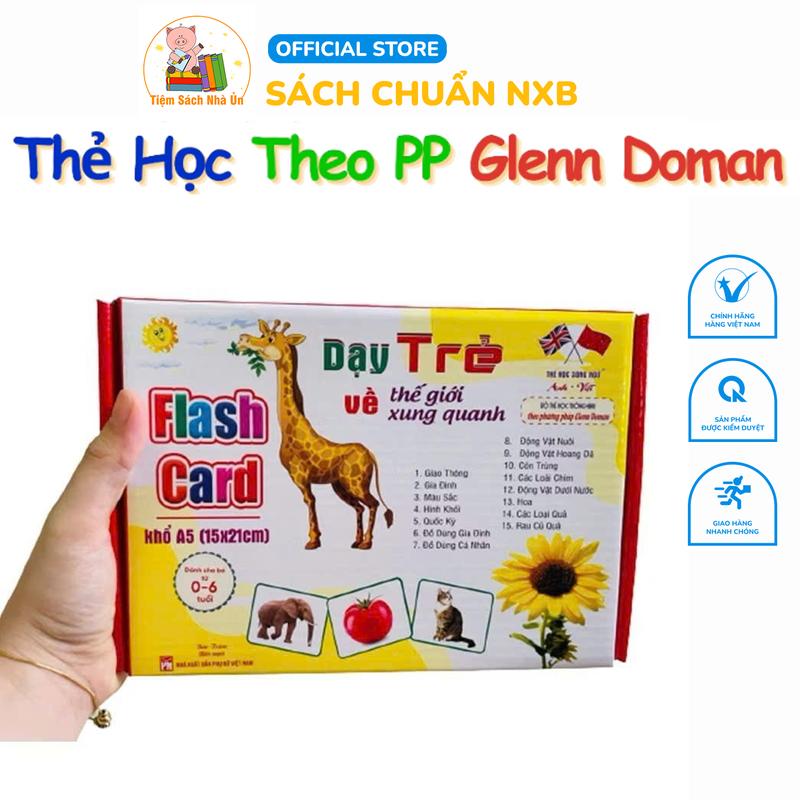  Bộ Thẻ Học Thông Minh 14 Chủ Đề loại To Song Ngữ Tiếng Anh Loại Chuẩn Glenn Doman Flashcard Cho Bé Từ 0-6 Tuổi 