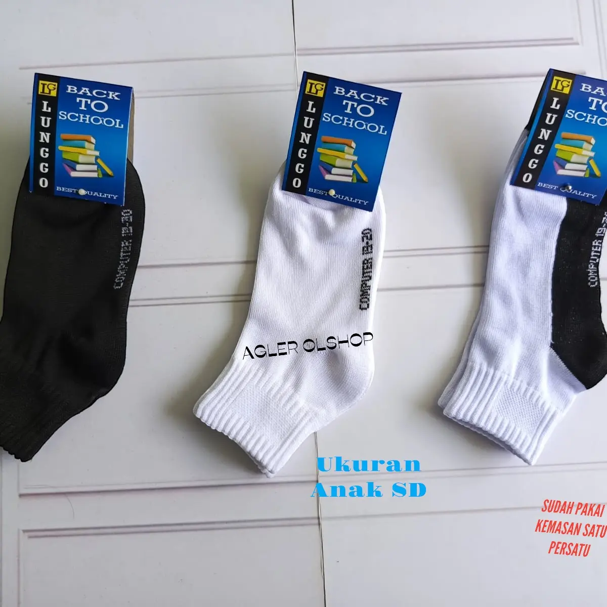 ISI 6 PASANG KAOS KAKI BLOK SD/KAOS KAKI HITAM PUTIH POLOS ANAK SD/KAOS KAKI SEKOLAH SD/KAOS KAKI HITAM PUTIH PAKAI KEMASAN Fashion