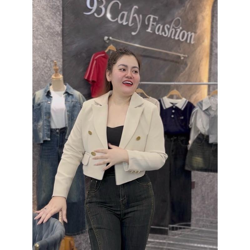  AK20 BL709 Áo khoác nữ Áo khoác vest nữ CROPTOP dài tay 4 cúc sang trọng 