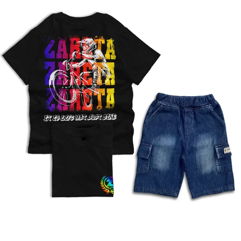 Setelan Jeans Anak Laki-laki Distro Model Kekinian Import - Usia 3-12 Tahun Fashion 0