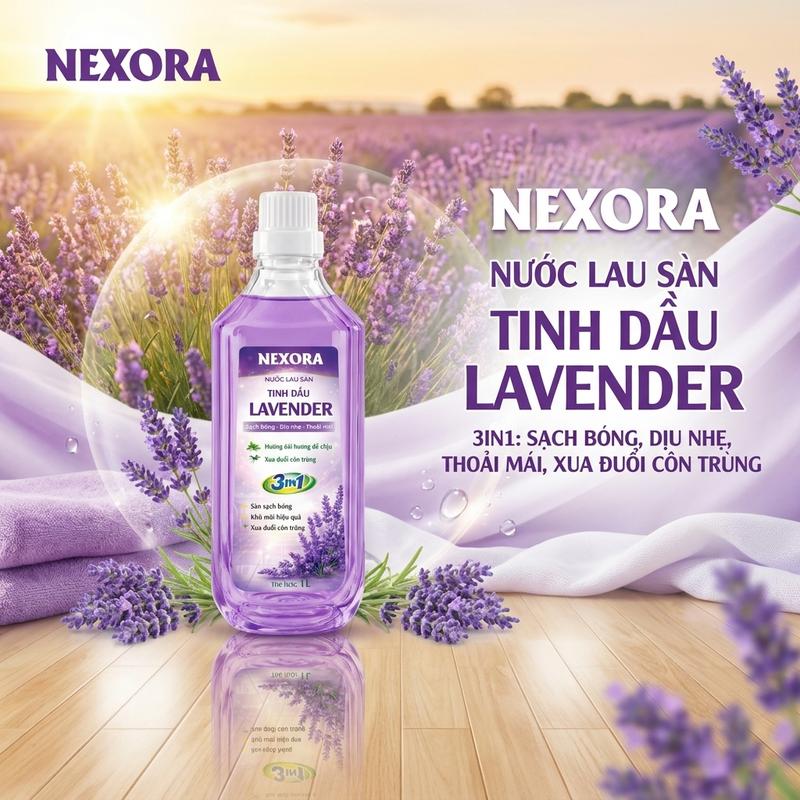 Nước Lau Sàn Hương Lavender 1L Sạch Thơm - Sản Phẩm Vệ Sinh Sàn Nhà Hiệu Quả Khử Mùi Hôi Tạo Cảm Giác Thư Giãn Dễ Ch