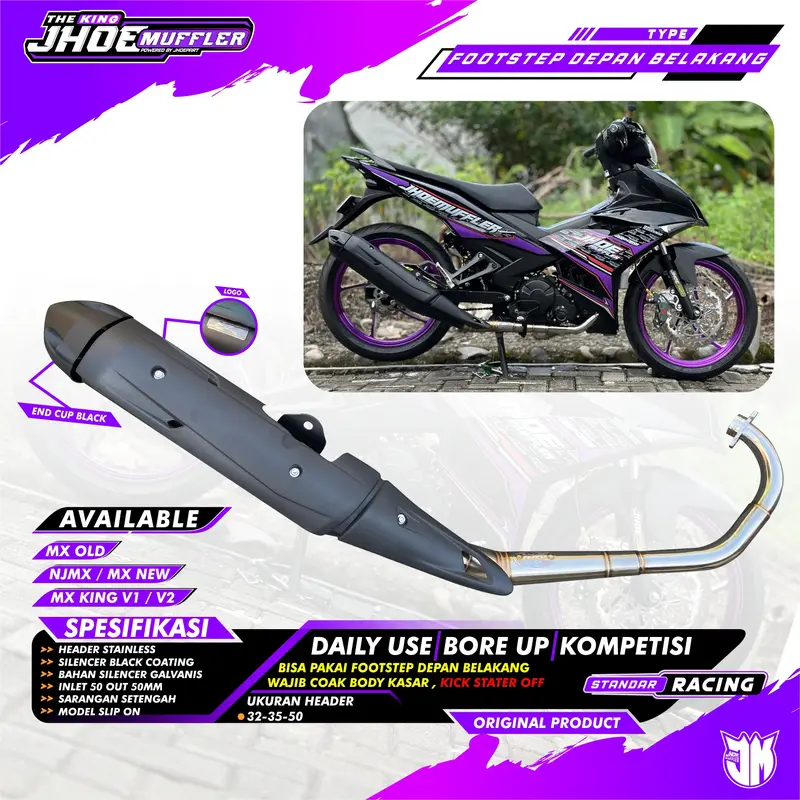 Knalpot Standar Racing MX King MX NEW MX OLD Original Jhoemuffler 4