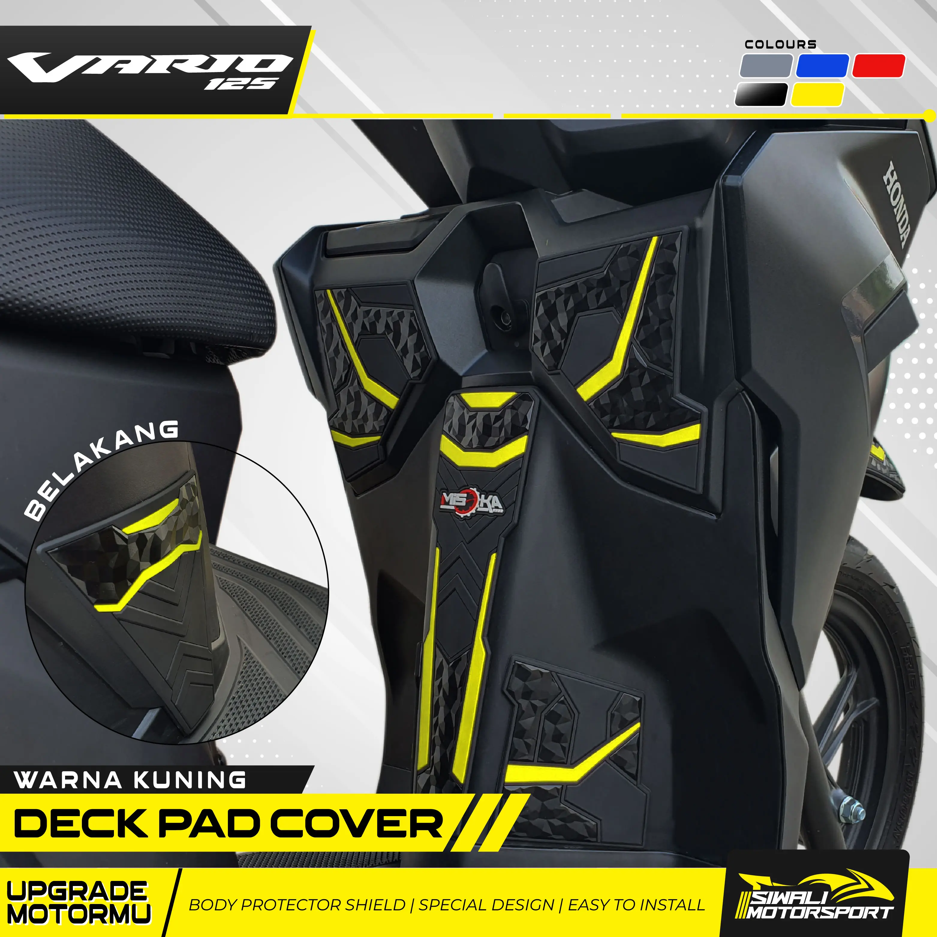 Deck Pad Cover Vario 125 Rubber Karet Murah Keren