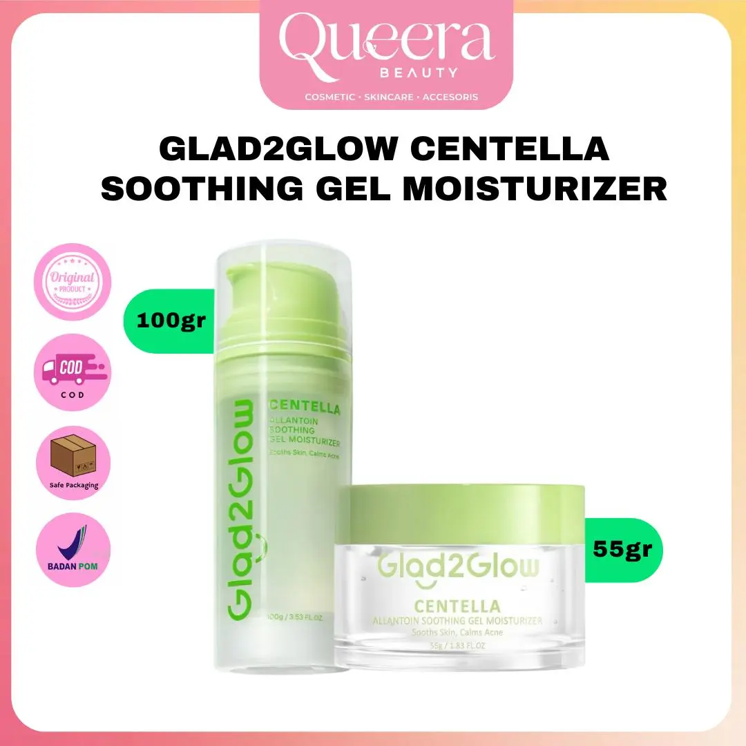 Glad2Glow Centella Soothing Moisturizer Gel Cica Oil-Control Hydrating Moisturizer Cream