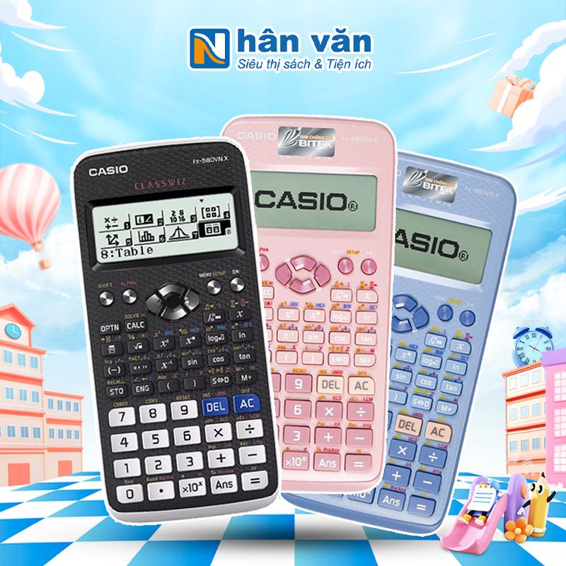Máy Tính Casio FX580 VNX Đen - Hồng - Xanh - Chính Hãng Bảo Hành 7 Năm