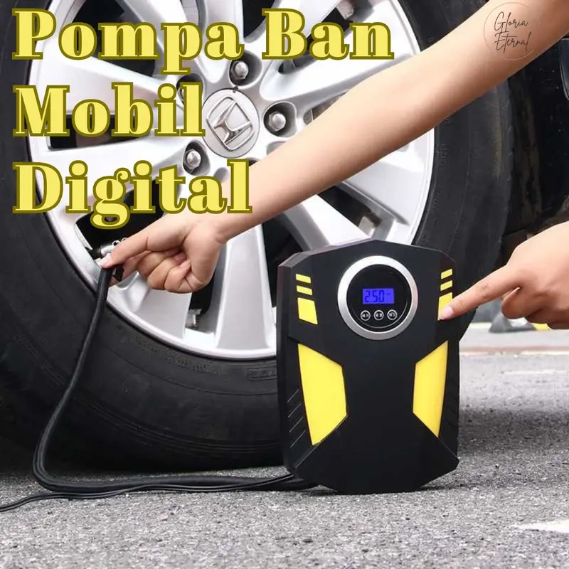 [Gloria] Pompa Ban Mobil Motor Portable Elektrik Tire Inflator LCD Display 120W Car Compressor Digital Kendaraan 0
