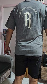 Product Review of M-8XL American Retro Letter Print Cotton Men T Shirt Oversized Sports Short Sleeve Oversize Plus Size Tshirt Round Neck T-shirts Trendy Tees Men's Clothing from R**d R**y 1