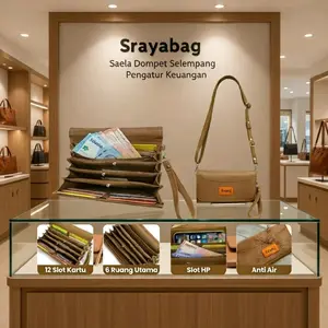 Selena Tas Dompet Solutif Keuangan dengan 6 Ruang Utama Slot HP Anti Tumpah Kartu Fungsional dan Praktis