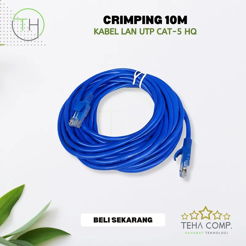 Kabel UTP Cat5e HQ Siap Pakai Crimping Rj45 CAT 5 LAN 1.5M 3M 5M 10M 2