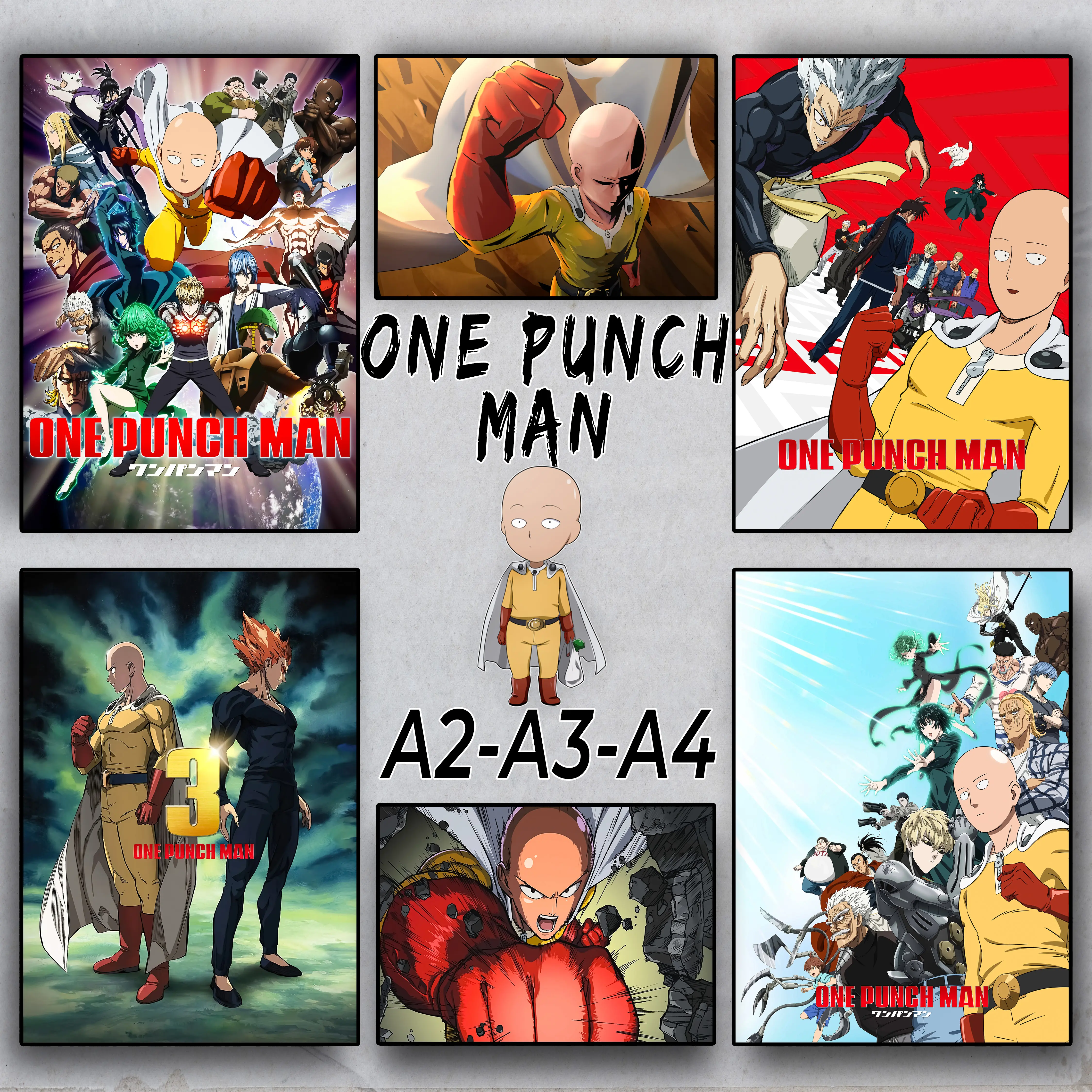 One Punch Man - Poster Anime  - Dán tường | Saitama