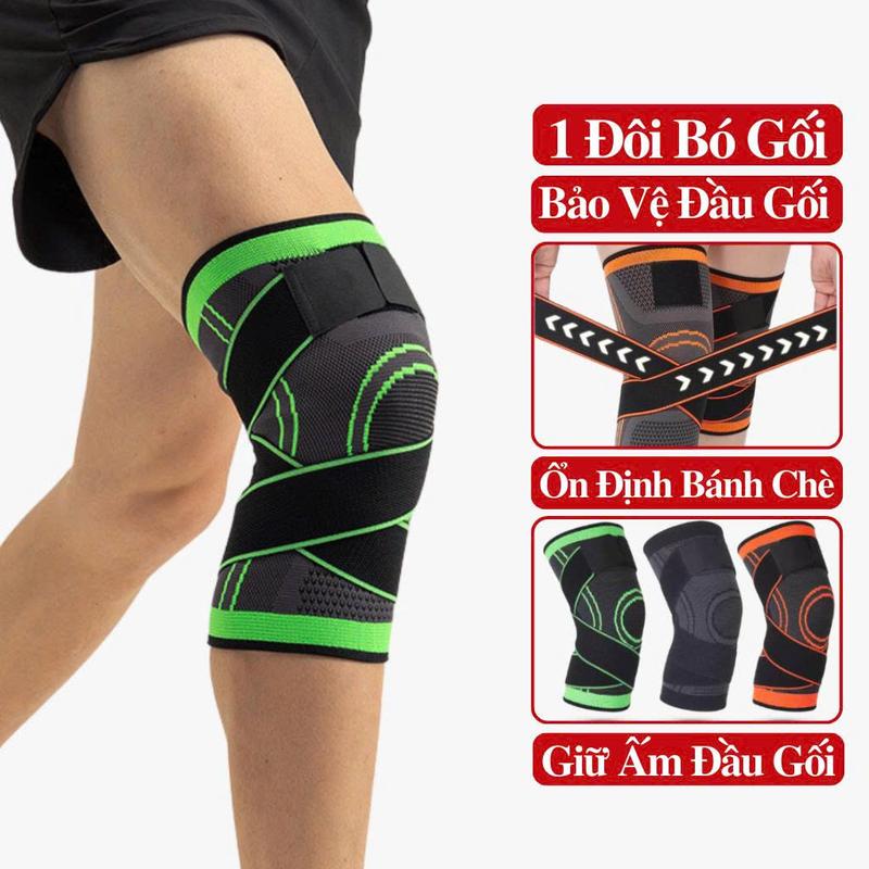 Băng Bảo Vệ Đầu Gối Hỗ Trợ Tâp Luyện có 2 dây bó Co Giãn 4 Chiều Thoải Mái MÃ BG02 Băng Gối Thể Thao andego Bó Gối Bảo Vệ Khớp Gối Tránh Chấn Thương Bó Chân Bảo Vệ Gối Nịt Gối Bảo Vệ Gối Tập Gym Yoga Băng Gối Đá Bóng Chạy Bộ Băng Gối Thủ Môn