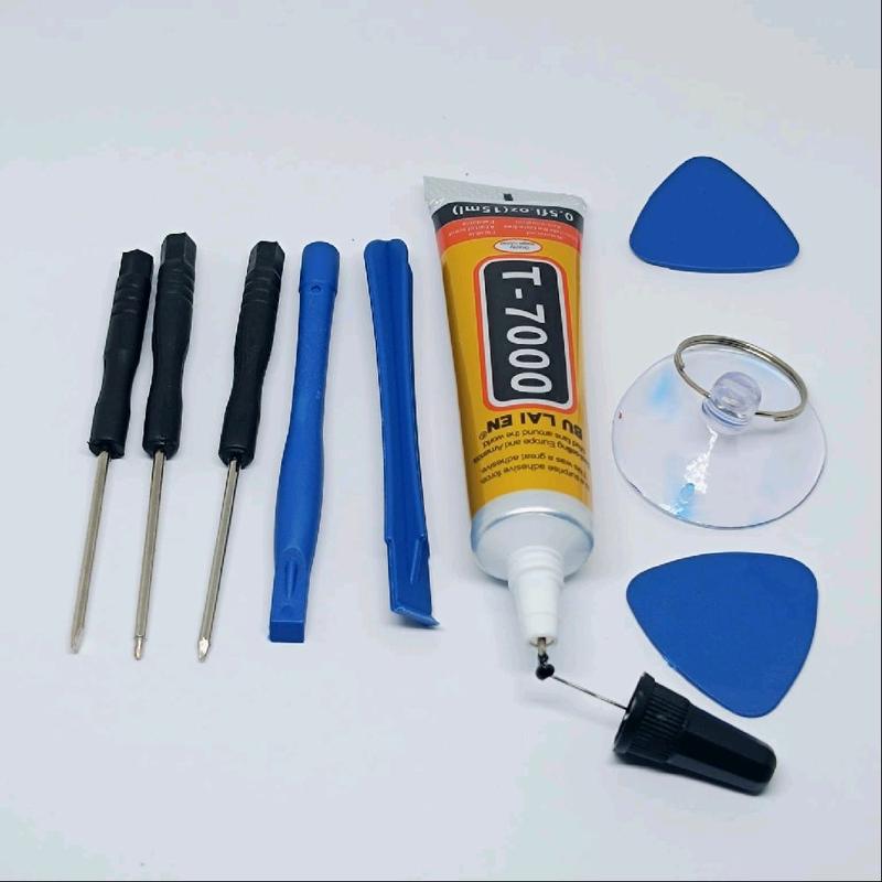 PAKET KUMPLIT ALAT SERVIS HP HANDPONE OBENG 8 IN 1 SET+ LEM T7000 ...