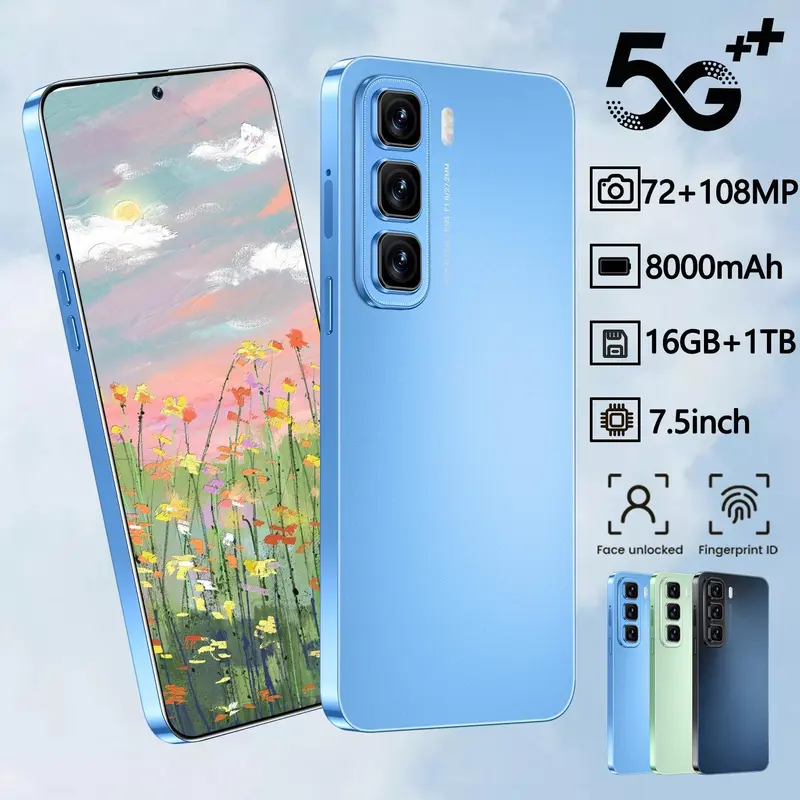 Infinx Hot 50 Pro 7.5Inch Layar besar Handphone Murah 16GB+1TB 8000mAh Battery 72MP+108MP HD Kamera Android 14.0 4G/5G Dual SIM Card Bisa COD Smartphone Lowest Price 0