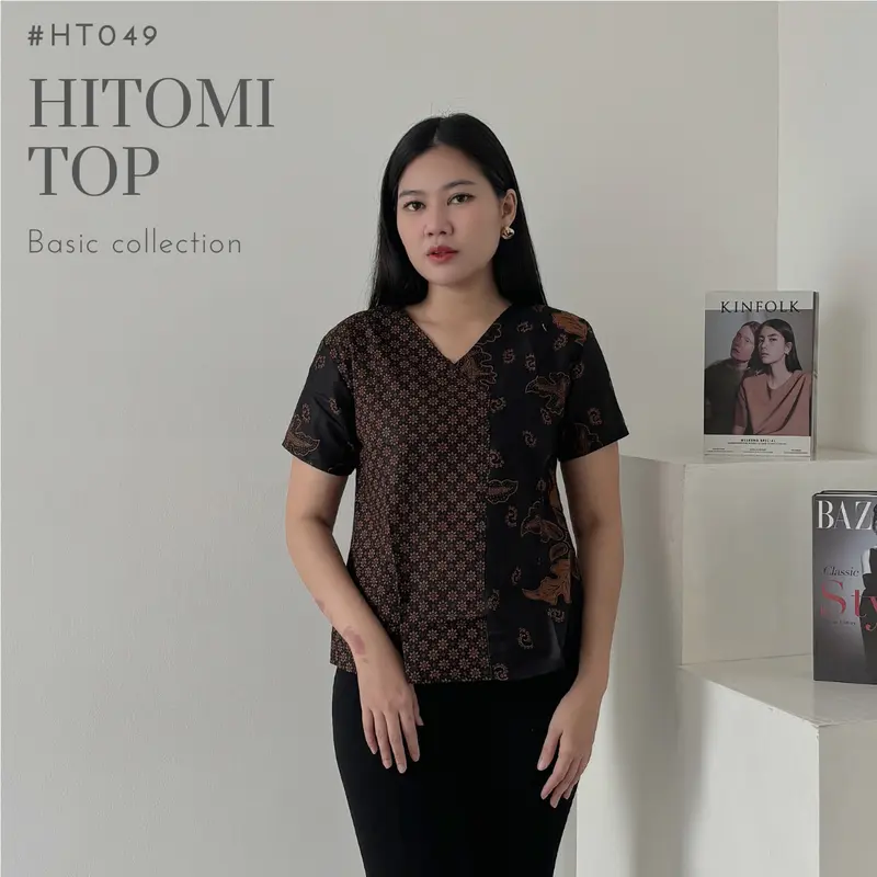 [ REAL PICT] HITOMI TOP ATASAN BATIK 4
