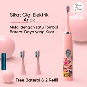 [Gloria] Sikat Gigi Elektrik Anak / Electric Tooth Brush Children / Sikat Gigi Gusi Waterproof Baterai Termurah Cleaning Tooth