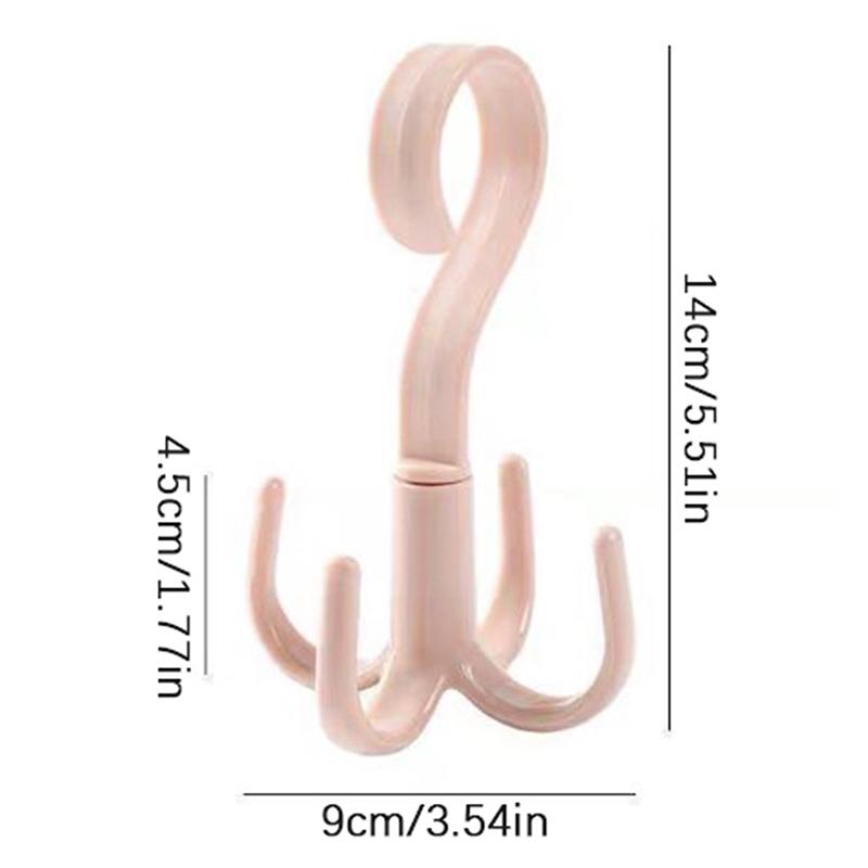 Product Introduction of 360° Rotatable Hanger Hooks Space Saving Wardrobe Bag Rack Organizer Holder for Closet Scarf Belt Shoes Hanging Storage Hooks 25