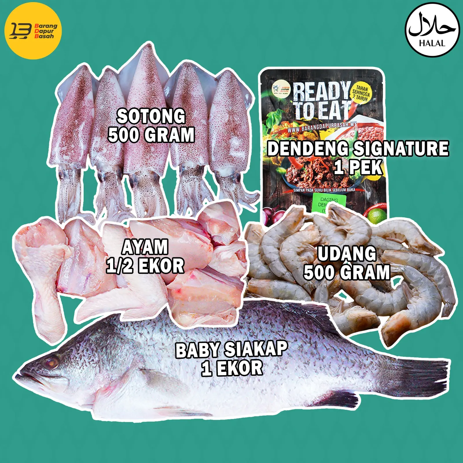 [T19] KOMBO 5 LAUK [SIAP SIANG DAN CUCI / DELIVERY 1 SEMENANJUNG]