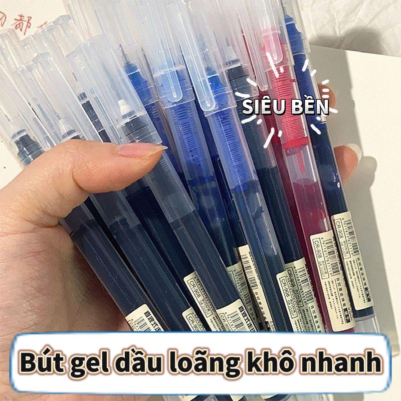 Bút gel dầu loãng 0.5mm Dung lượng lớn khô nhanh đa năng văn phòng & ôn thi Bút bi nước Bút dành cho học sinh Văn phòng phẩm Sức chứa lớn bút sieun bút viết bài mượt