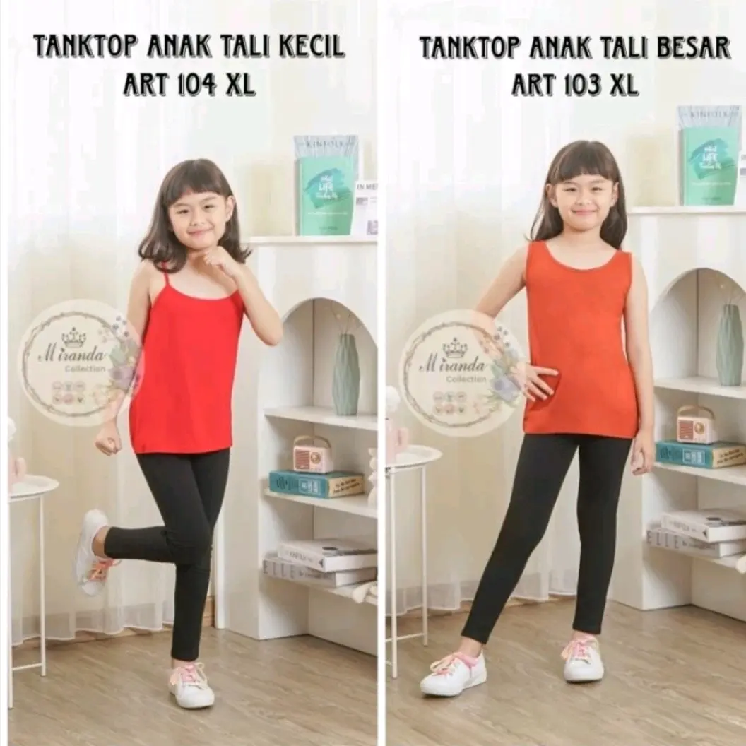 Tanktop anak Perempuan Bahan Rayon Spandeks Bassic Premium Baju Fashion