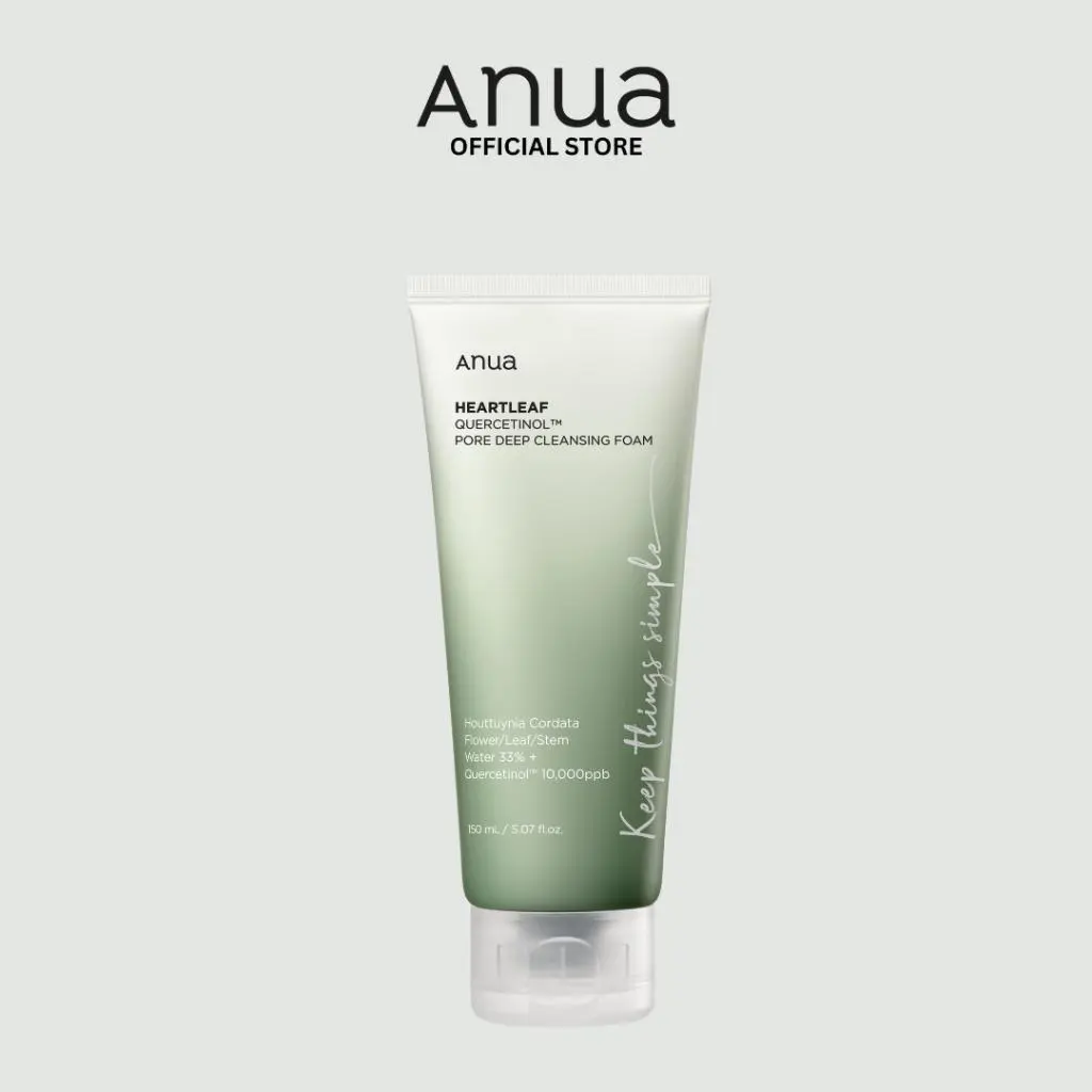 Anua Heartleaf Quercetinol Pore Deep Cleansing Foam (150ml) anua  hyaluronic cleanser oil  cleanser