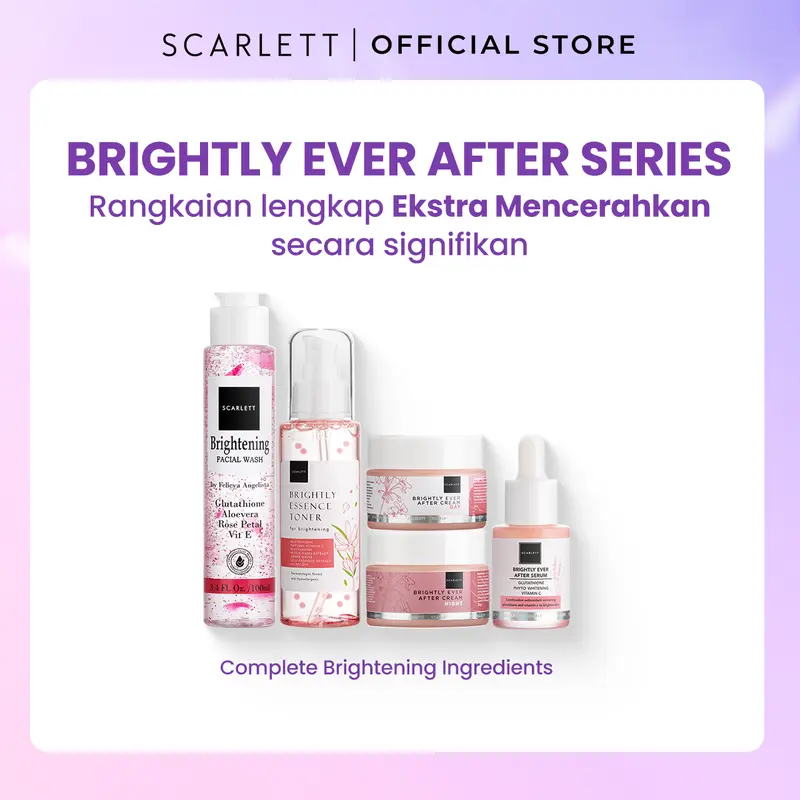 Scarlett Whitening Brightly Essence Toner Mencerahkan Wajah Extract Glutathione 3