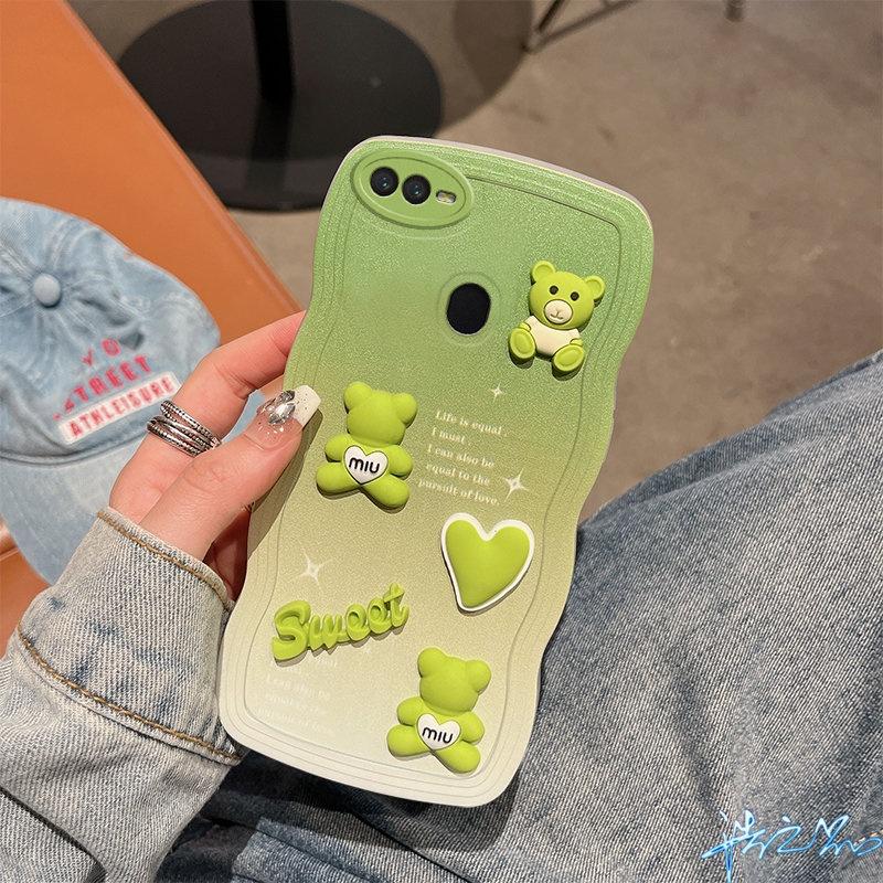 Ốp Điện Thoại, Bốn Màu, Tương Thích Với Oppo A5S, A12, F9, A9, A5 2020, A3S, A12E, A92, A52, A71, A53, A31 2020, F11, A83, A37, A59, F1S, F9 Pro, Thiết Kế Gấu 3D Dễ Thương Và Đơn Giản, Ốp Lưng