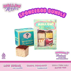 SPONGEBOB BUNDLE (RED VELVET, LEMON MERINGUE, VANILLA CARAMEL, TIRAMISU) + FREE POOKIE BLIND BOX BY MALLOW MAGIC