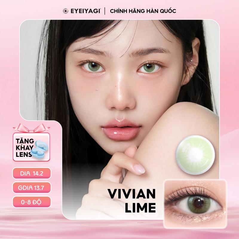  VIVIAN LIME - Lens Hàn Quốc EYEIYAGI xanh olive độc đáo 