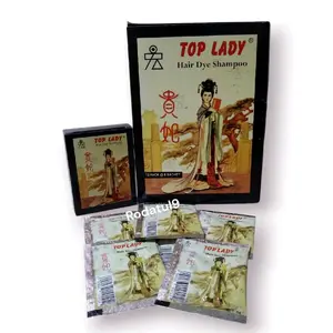 Top Lady Hair Dye Shampo 1 Bok Isi 6 Pcs Perawatan Rambut Kering Wanita