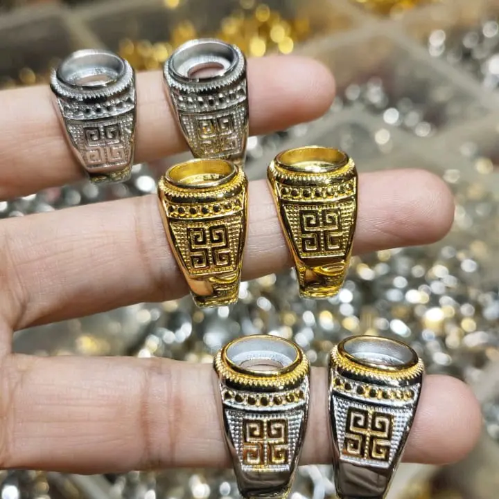 Ring dim 8x10, 10x12 ,13x18,10x15, kualitas Premium RR titanium pria anti karat anti luntur. pilih diamensi. motif sama .