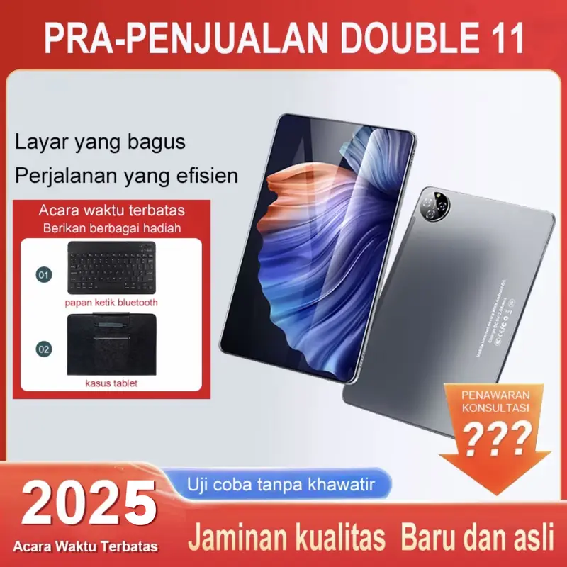 Miracle H13 tablet 2025 5G matepad Pro 10.3"' Tablet [16GB+ 1TB]Pengalaman Pro Layaknya PC /120Hz OLED RealColor FullView Display | Ultra-tipi tablet putih Wifi 0