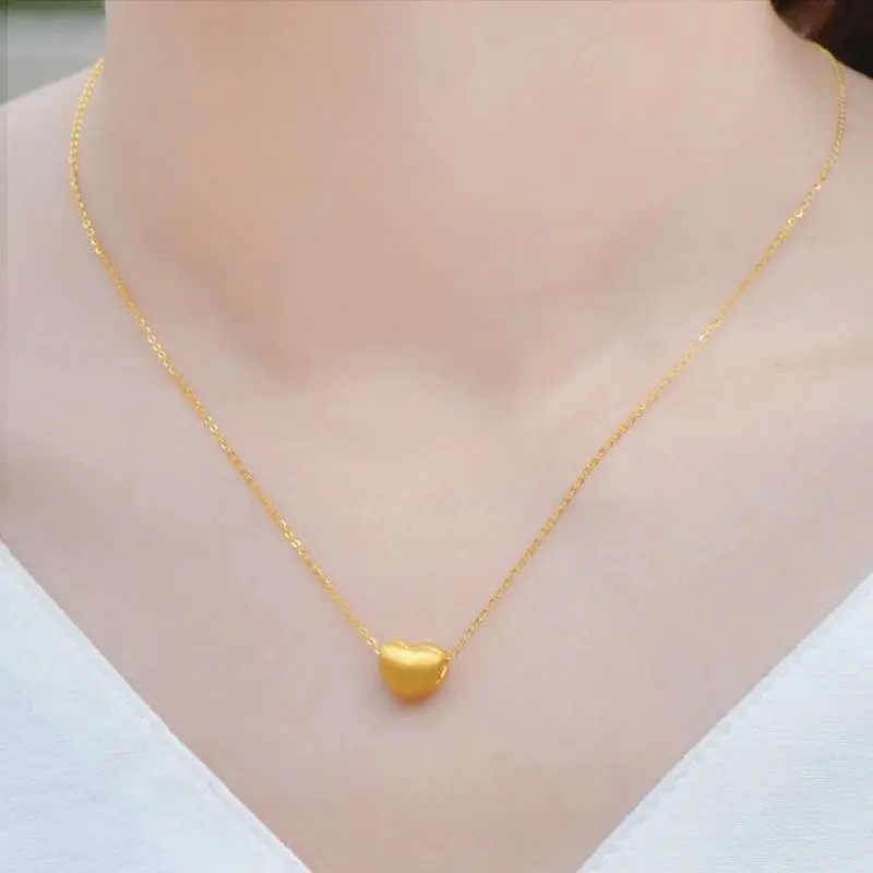 Vòng Cổ Vàng, Dành Cho Phụ Nữ, Dây Chuyền Xương Đòn Mặt Dây Chuyền Tình Yêu Hình Trái Tim Trang Sức Chain Jewelry 8