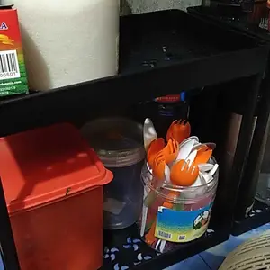 BAS square rak dapur serbaguna rak troli portable rak dorong 4 tingkat
