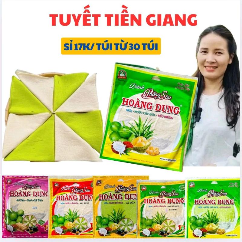 Bánh Tráng Phồng Sữa Hoàng Dung Lá Dứa, Sầu Riêng THƠM NGON – SIÊU TO – Bánh…