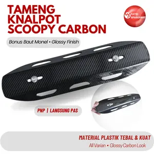 TAMENG COVER TUTUP KNALPOT SCOOPY ESP STIKER  KARBON CARBON 6D GLOSY PNP SEMUA TYPE HONDA SCOOPY