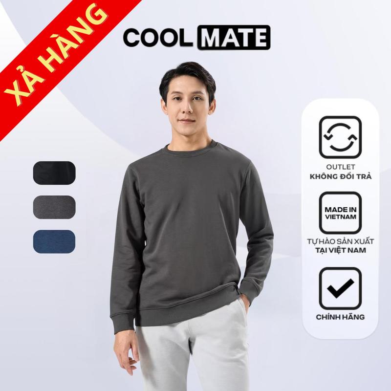   Outlet Không đổi trả  Áo Sweater Áo Nỉ Chui Đầu Nam Essential Cotton 360GSM - Coolmate 