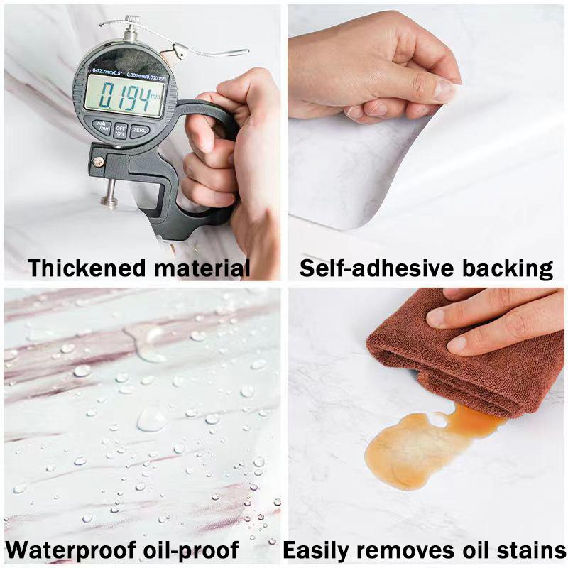 Product Introduction of RAIN PVC Marble Wallpaper For Kitchen Self-Adhesive Waterproof and Oil Proof Thickening Sticker 39