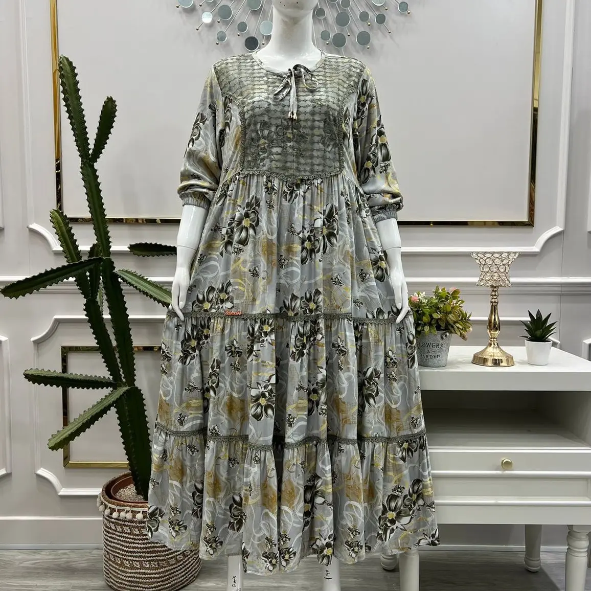 Midi dres Salvina YS cantik midi tile viscos busui Gamis