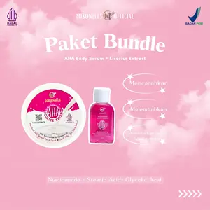 Misonells Paket Bundle (Aha Body Serum + Licorice Extract) Memudarkan Hitam