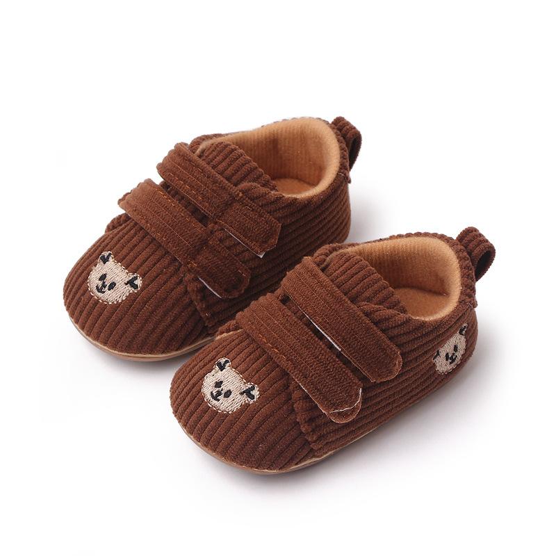 Product Introduction of 2023 Spring Embroidered Baby Bear Shoes with Velcro Stripe Children's Shoes and Walking Shoes 4