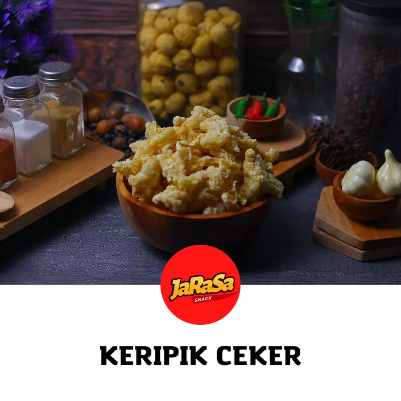 KERIPIK CEKER AYAM 500 GRAM CEMILAN SNACK 1