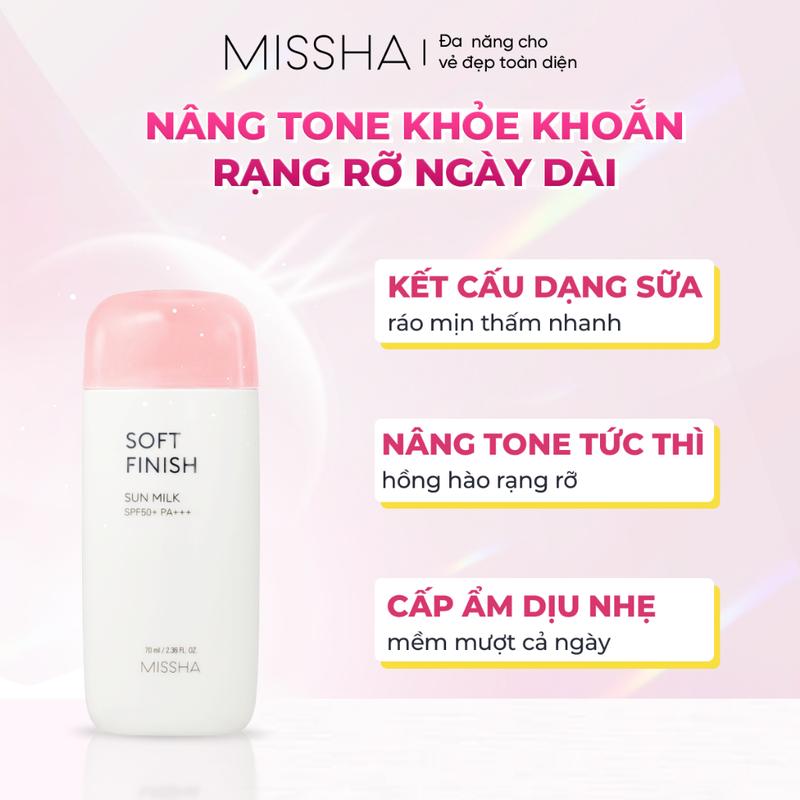 Combo Kem chống nắng Missha SPF50+ PA+++ 70ml bất kỳ + Phấn phủ nén Missha Airy…