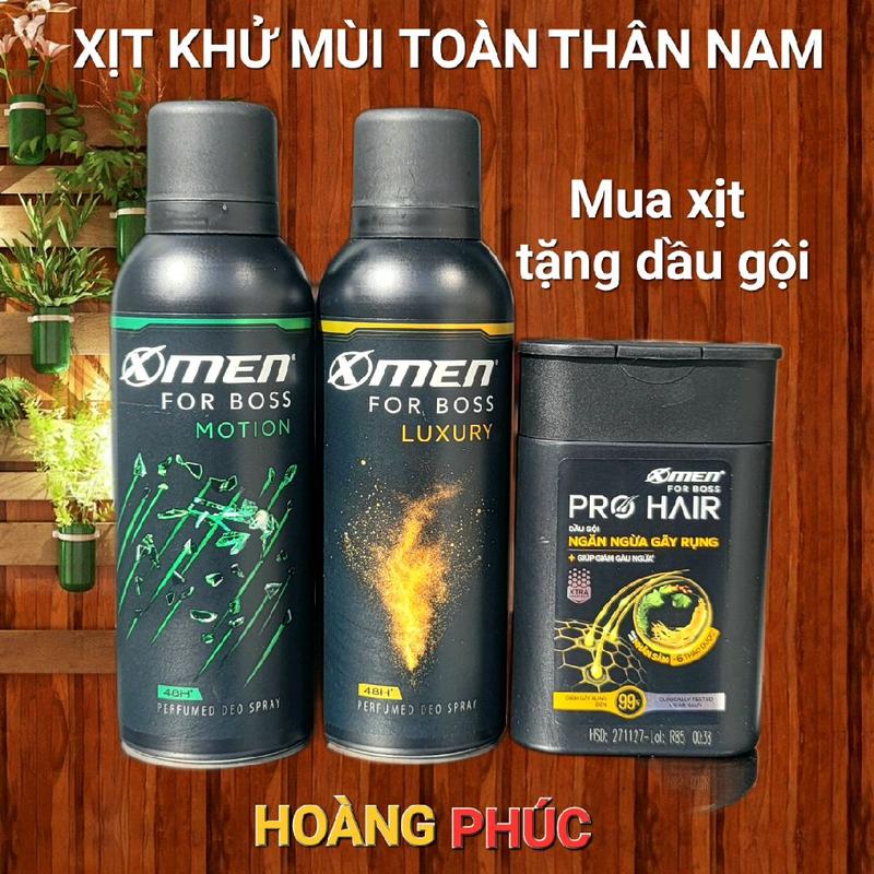 XMEN FOR BOSS xịt khử mùi cơ thể nam 150ml & lăn 60ml hương nước hoa Châu Âu,sang trọng,tinh tế Mua xịt tặng dầu gội,có hóa đơn nhập hàng chính hãng